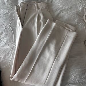 Aritzia Effortless Pants Crepette Ivory Birch Size 4